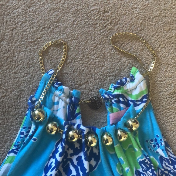 Lily Pulitzer S 🐠💙🌸🌴 Inna Jeweled Neck Casual Maxi Dress - Picture 3 of 4